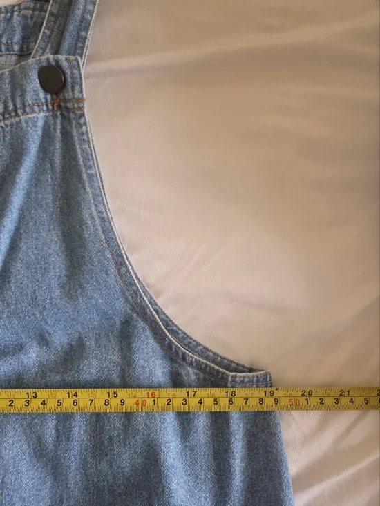Vintage Sienna Denim Overall Dress Size Large - Picture 8 of 8